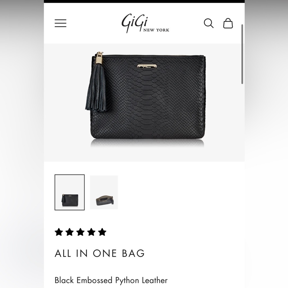 Gigi New York Black Clutch